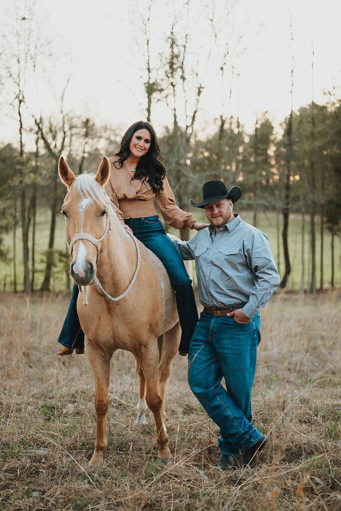 western engagement picture with horse
